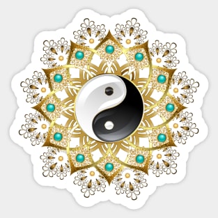 Symbol of Yin Yang Mandala Sticker